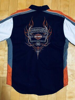 Harley-Davidson Pinstripe Flames Motorcycle Shirt